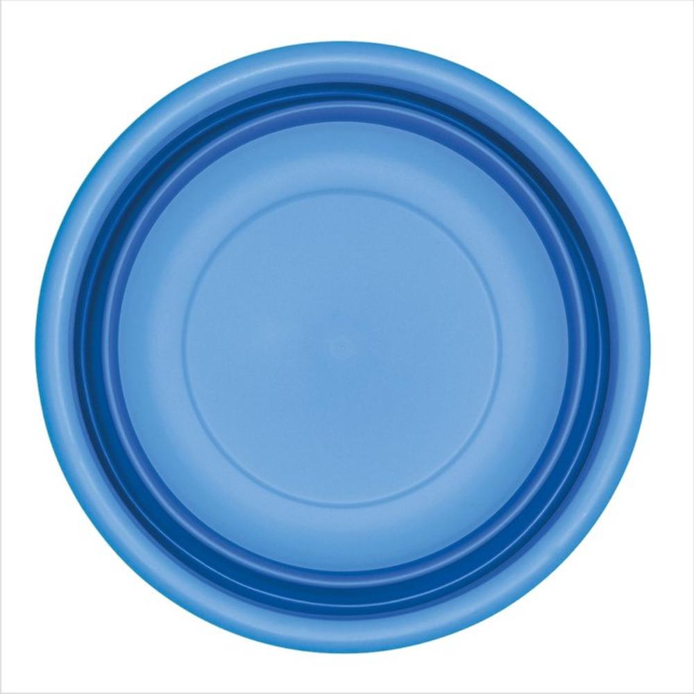 Palangana de silicona plegable color azul